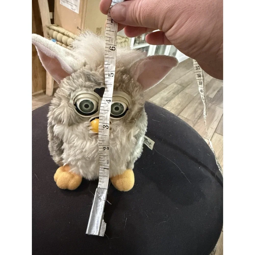 Vintage Furby Tiger 1998 Gray White Green Eyes Model 70-800